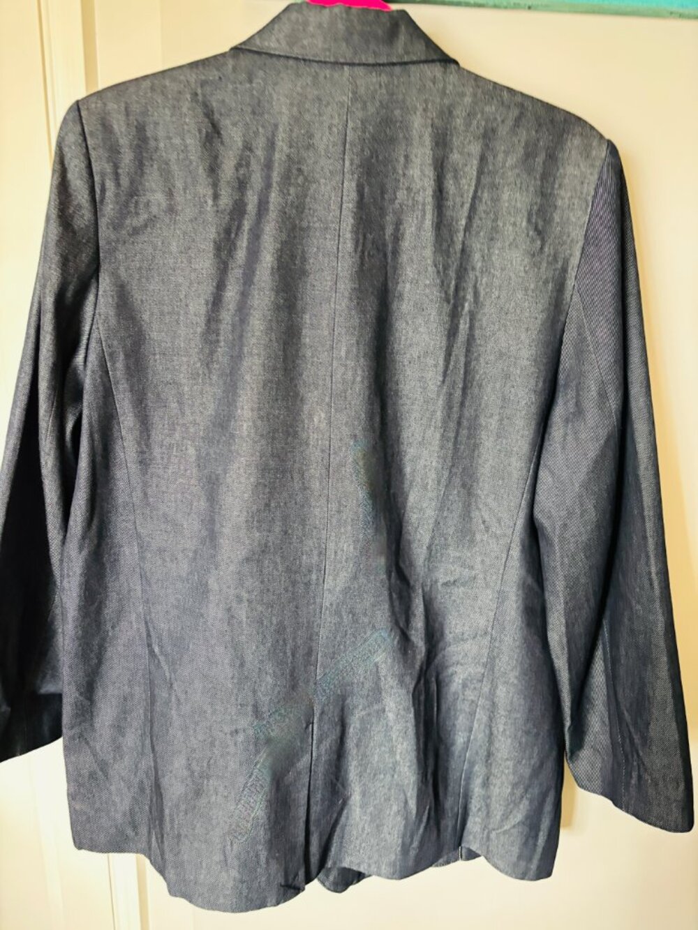 Dark Grey Denim Blazer - Picture 2 of 7